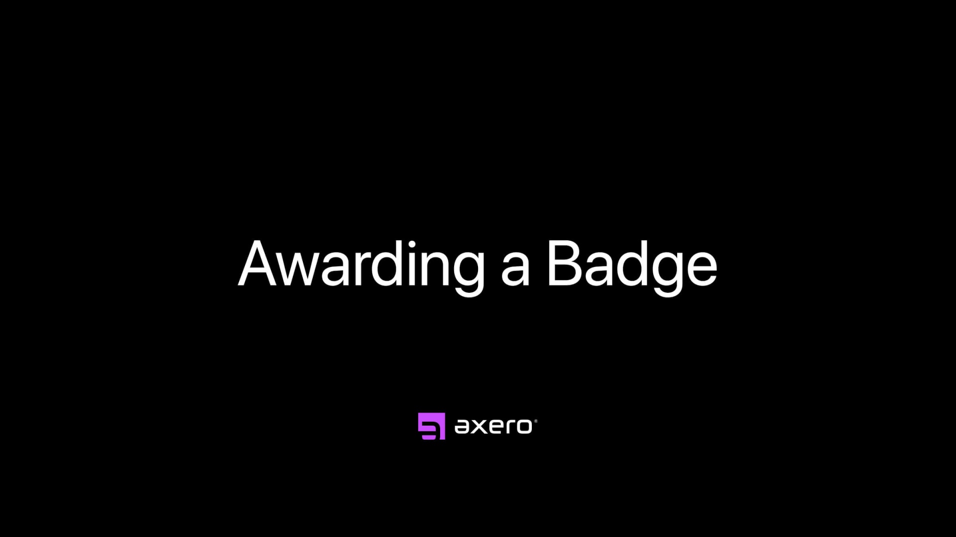 Awarding a Badge