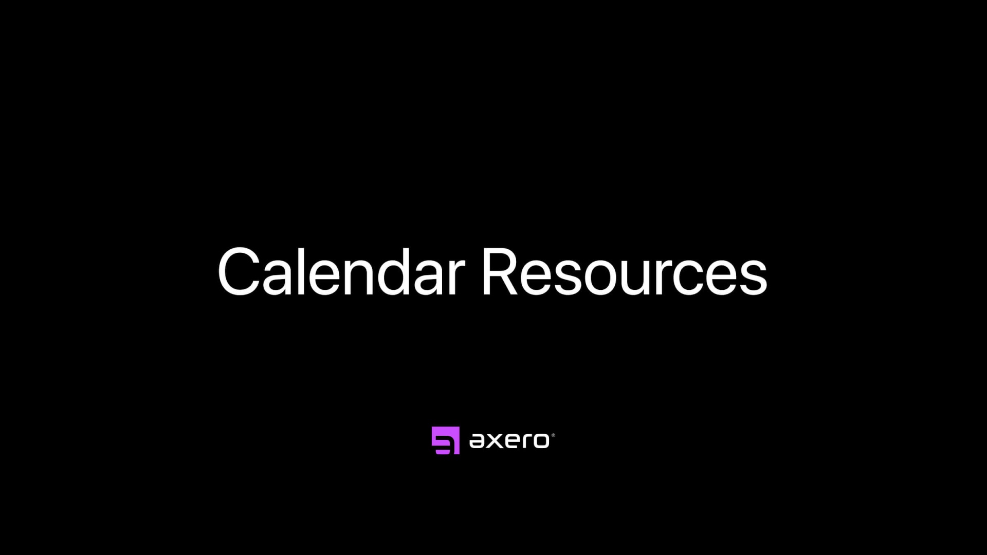 Calendar Resources