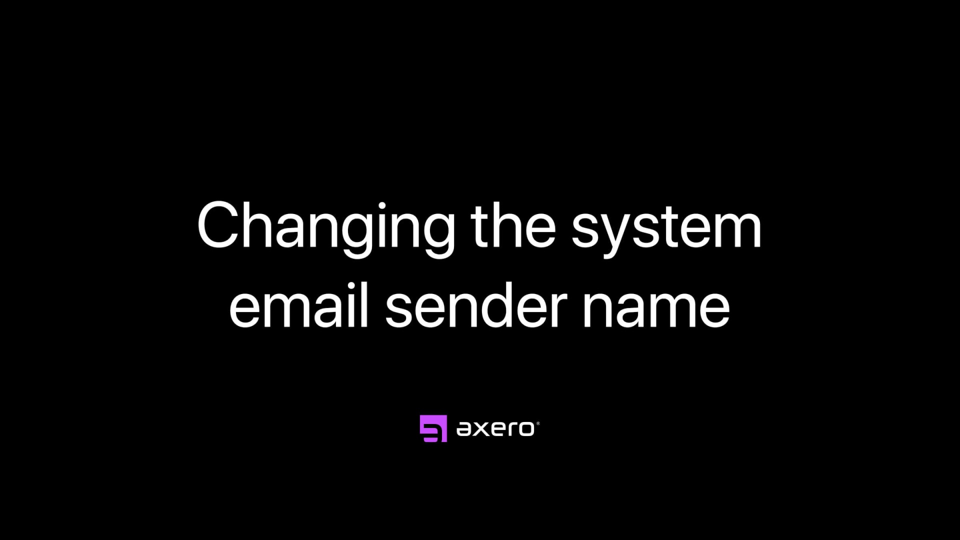 Changing the system email sender name