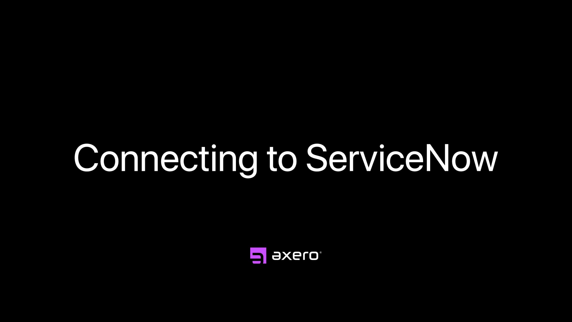 Connecting to ServiceNow