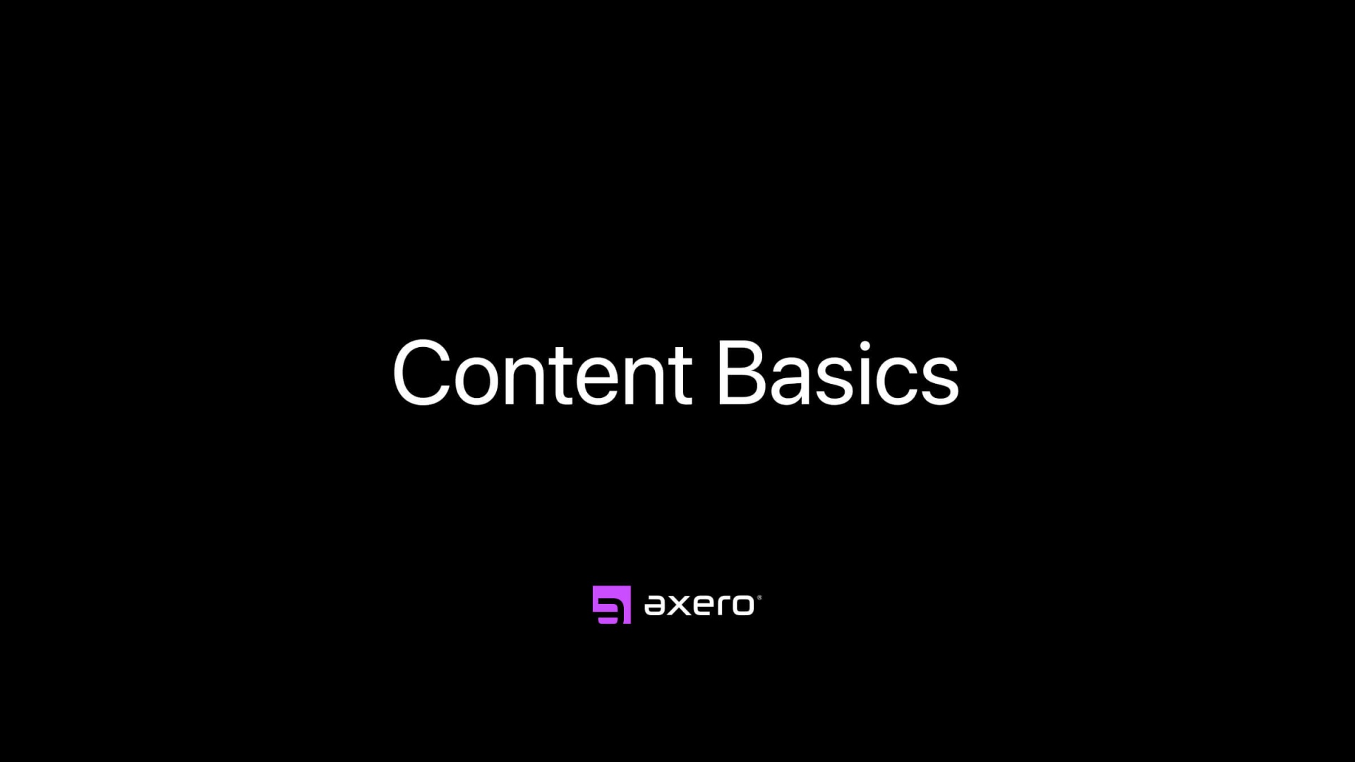 Content Basics