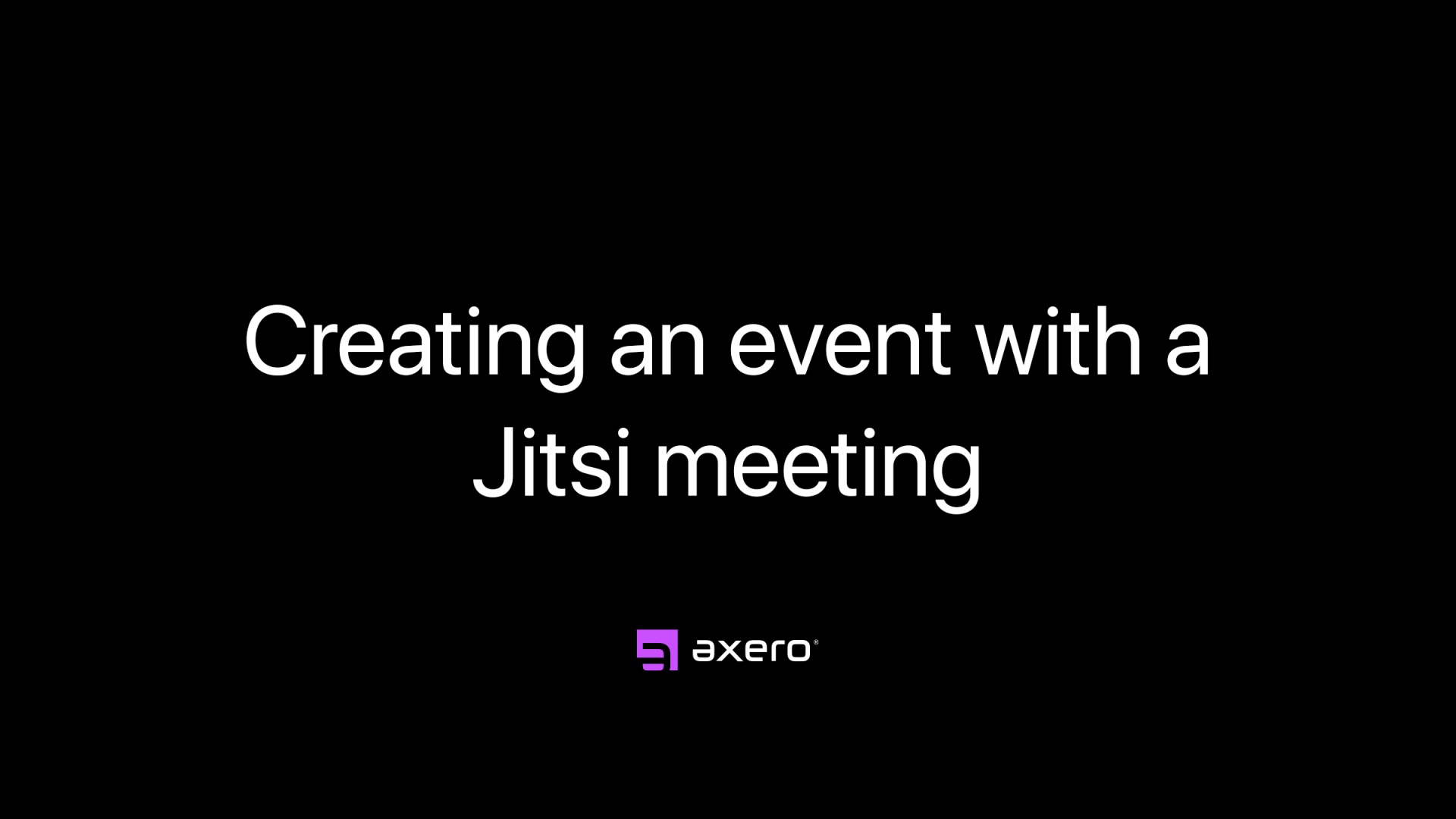 Creating an event with a Jitsi meeting