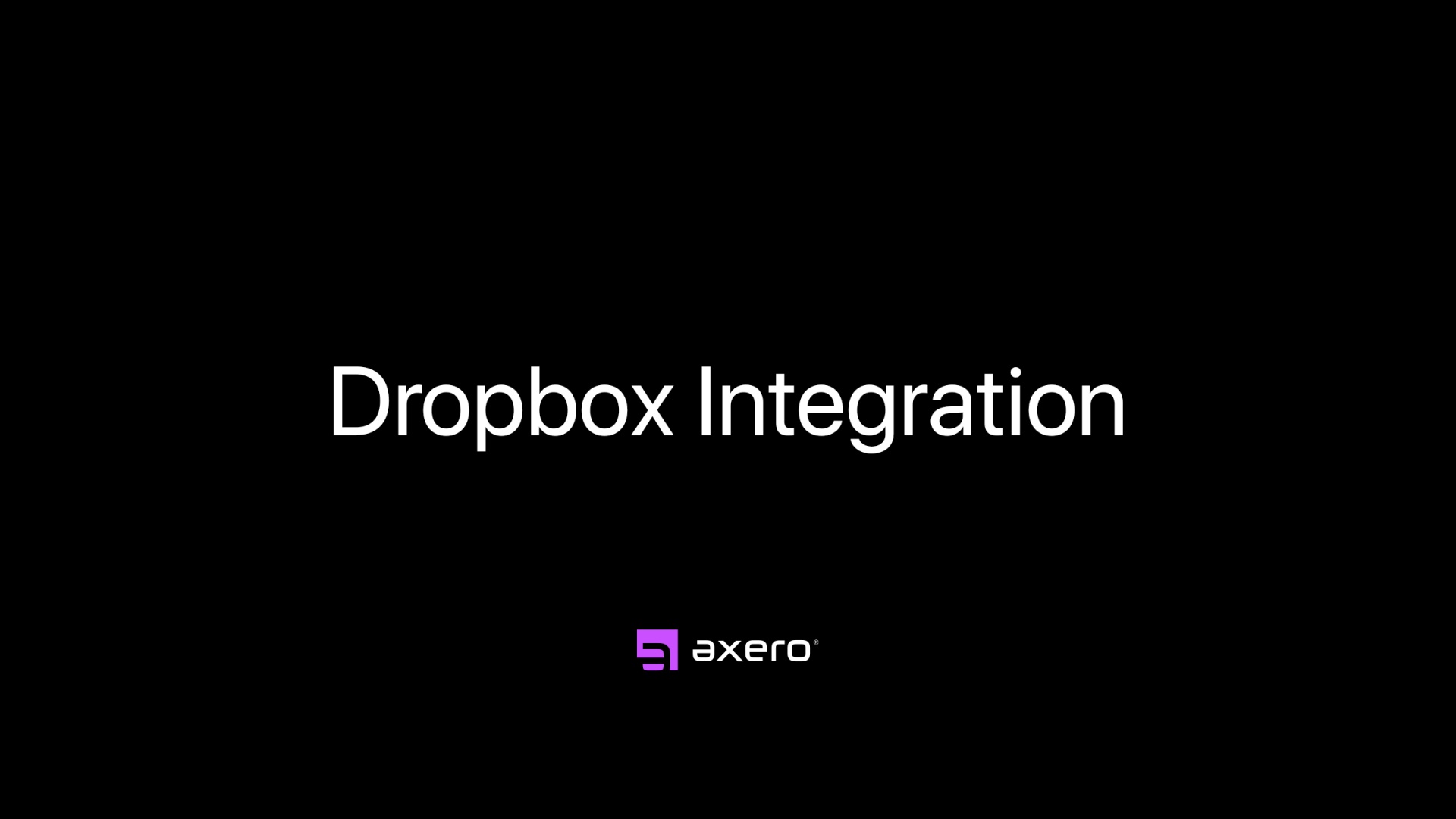 Dropbox Integration