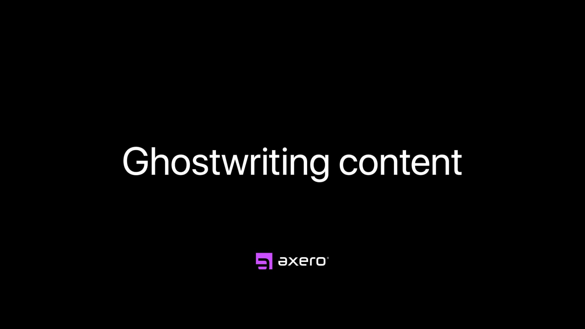 Ghostwriting content