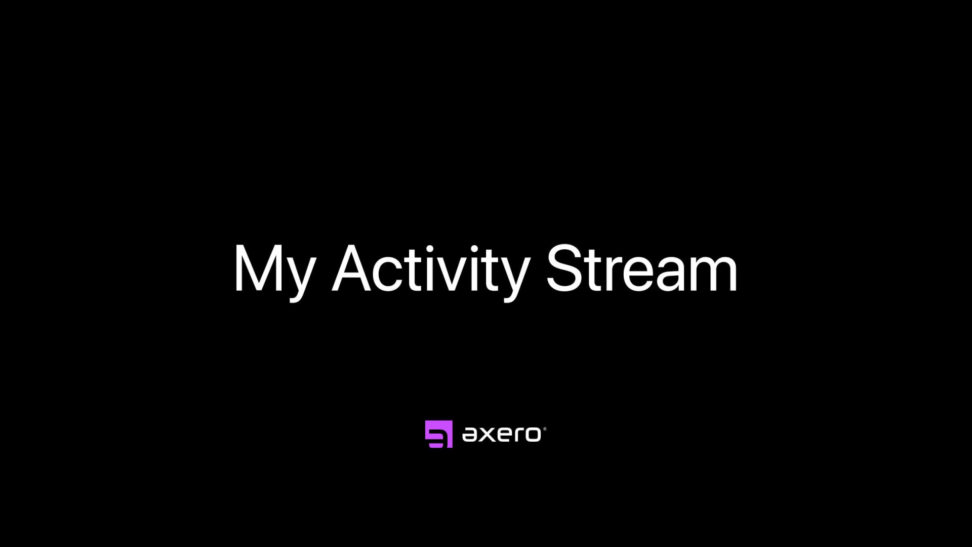 My Activity Stream