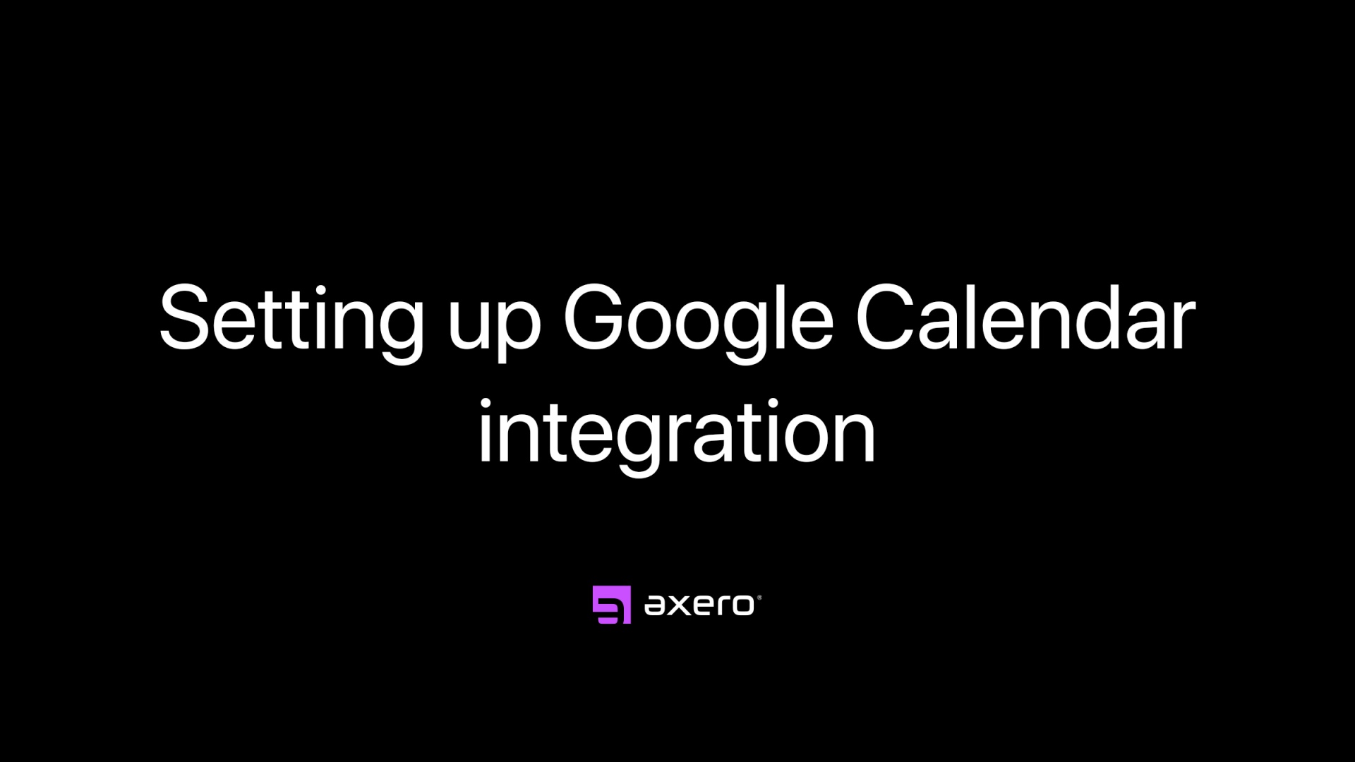 Setting up Google Calendar integration