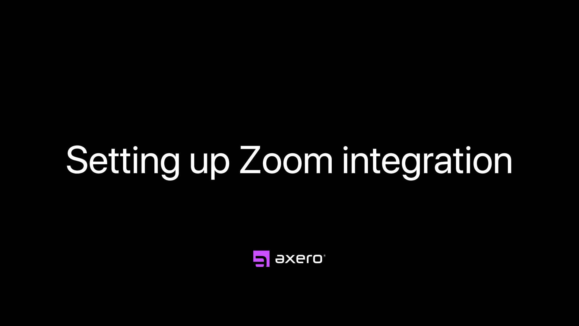 Setting up Zoom integration