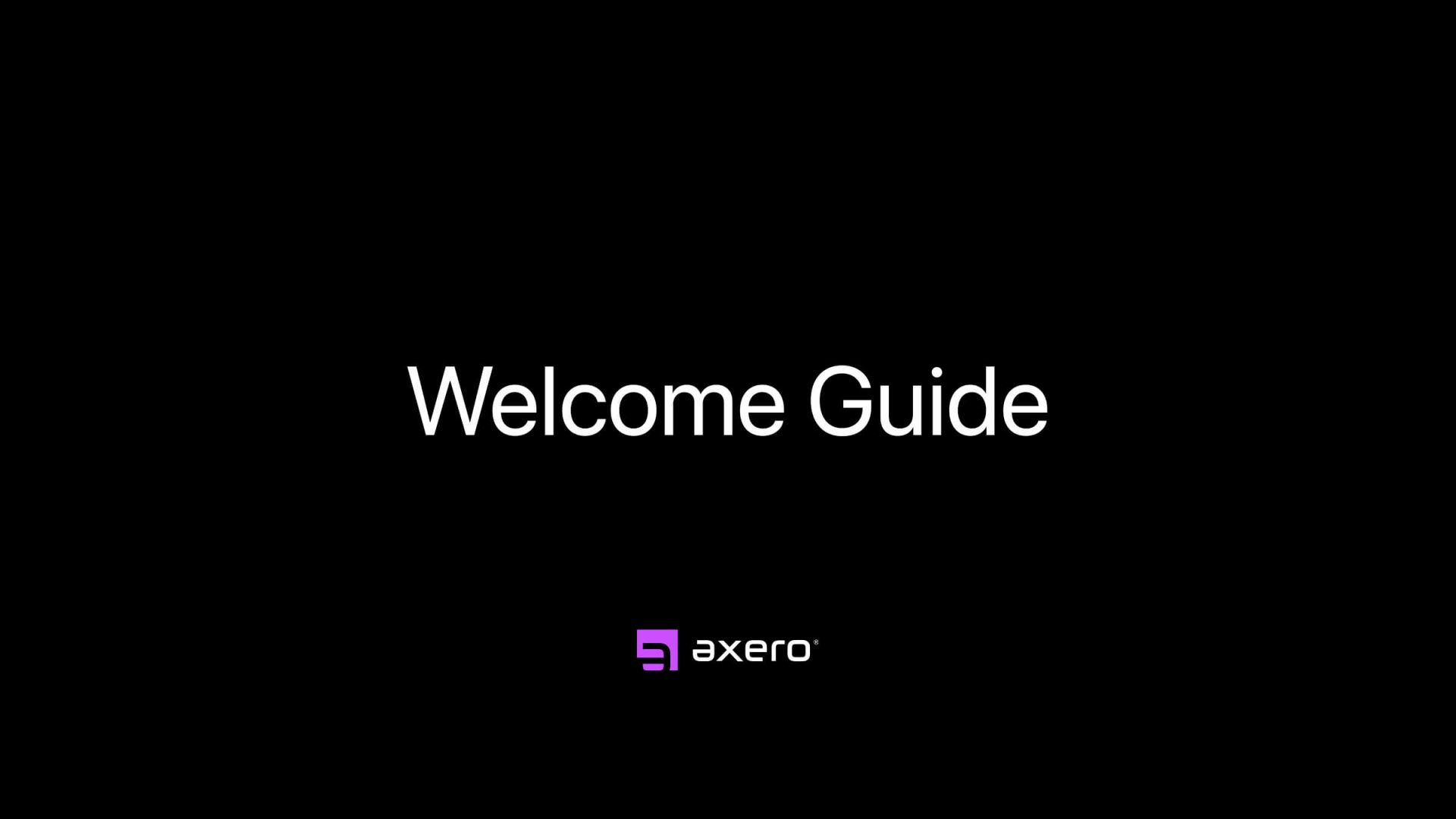 Welcome Guide